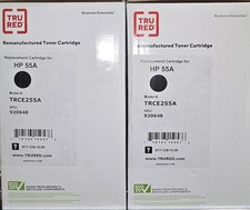 (2 Pack) HP 55A Tru Red Replacement Toner Cartridge Model TRCE255A BLACK picture