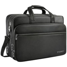Ytonet Laptop Briefcases for Men, 17 Inch Expandable Briefcase 17 in - Black picture