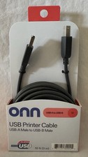Surf Onn Printer Cable 10ft USB-A Male to USB-B Male Transfer Speed 480 Mbps picture