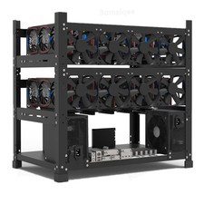 Mining Rig Frame for 12GPU, Steel Open Air Miner Mining Frame Rig Case, Support picture