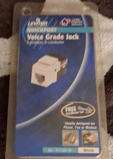 Leviton R04-41106-W Phone Grade Jack - 6 Position Snap In Design White picture