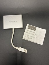 Insignia USB to Dual HDMI Adapter Silver USB Male to 2 HDMI Female PU32H4A picture