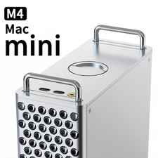 aluminum alloy case of the Mac mini M4 can accommodate an expansion hard drive. picture