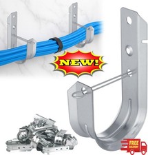 Ganchos en J de acero galvanizado de 5 cm, soportes de pared resistentes con cli picture