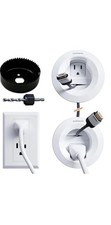 ECHOGEAR in-Wall Cable Management Kit for Power & Low Single Outlet, White  picture