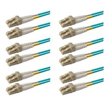 6-Pack 5 Meter OM4 LC to LC Duplex Multimode Fiber Patch Cable | Fast Shipping picture