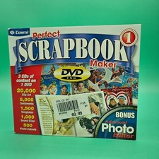 Cosmi Perfect Scrapbook Maker 2009 PC CD-ROM Advanced Photo Editor Software VG+ picture