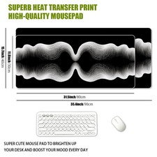 1pc, 2D FLAT Abstract Wavy Line Mirror Pattern Mouse Pad, High Quality Non-Sli picture