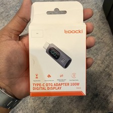 Brand new Toocki USB-C to USB-C OTG Adapter with digital power display. picture