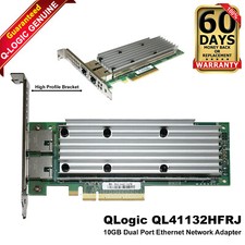 Dell QLogic QL41132 2-Ports 10GbE RJ-45 PCIe High Profile Network Card NV5 picture