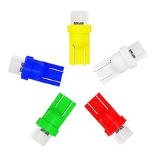 50-Pack Mix 5-Colors White/Blue/Red/Yellow/Green T10 194 168 1 SMD Concave picture