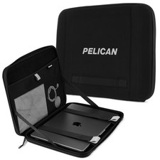 NWOT Pelican Black Canvas Padded Adventurer Laptop Sleeve 16.2