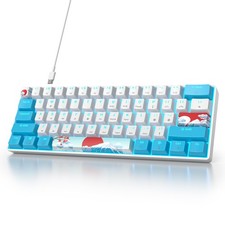 60 Percent Gaming Mechanical Keyboard 61 Keys Wired Red Switch LED Backlit PC picture