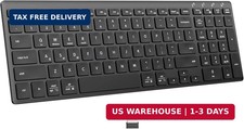 Wireless Ultra Slim Bluetooth Keyboard with Multi-Device Compatibility, Number P picture