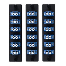 3 PCS LGX Compatible Fiber Patch Panel 6 Singlemode Blue Duplex LC Adapter picture