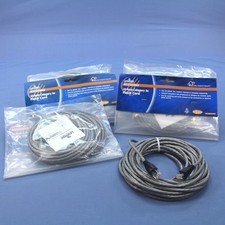Leviton 5G455-25G Gray Cat 5e 25' Ethernet Patch Cord Network Cables Booted 4pcs picture