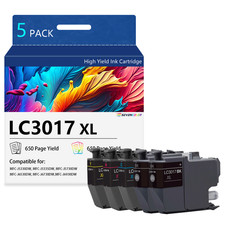 LC3017XL High Yield Ink Cartridges (5-Pack,2 Black/1 Cyan/1 Magenta/1 Yellow) picture
