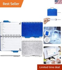 2 Pcs Mini Password Book Keeper with Pen,Silver, Blue picture
