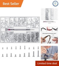 Tiny 500 Pcs Carbon Steel Micro Screws for Electronics - M1.2 M1.4 M2 Sizes picture