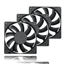 Ultra Slim 80mm Case Fan 4-Pin PWM 800-2200RPM - Quiet PC Cooling Fans 3 Pack picture