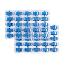 100 Pack LC/UPC Duplex Singlemode Fiber Optic Coupler Connector Adapter picture