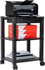 2/3 Tier Space-Saving Printer Stand with Locking Wheels - Ideal for Small Spaces picture