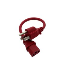 1 Ft Red Power Cable for ROCKVILLE RPG2X15 POWERED SPEAKERS picture