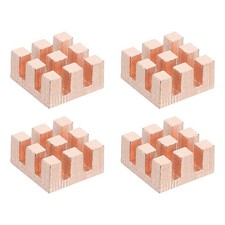 4 Pcs Copper Heatsink 10x10x5mm, Heat Sink Cooler Radiator for picture