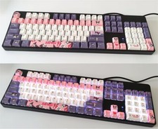 Kuromi Theme Mechanical Keyboard 104keys Hot Plug RGB Mechanical Keyboard USB picture