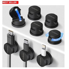 Self-Adhesive 8 Pack Magnetic Cable Management Clips - Tidy Up Your Workspace picture