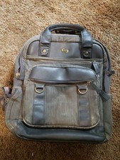 Solo Bradford Executive Collection Black Gray Denim Backpack  15