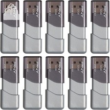 PNY 32GB Turbo Attaché 3 USB 3.0 Flash Drive, Silver (Pack of 10) picture