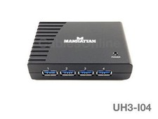 4-Port USB 3.0 SuperSpeed Hub w/Power Adapter, Manhattan 161220 picture