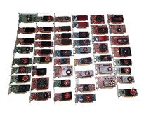 LARGE set of 50 various AMD brand GPUs full size and small form picture