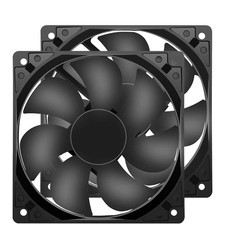 Durable 12V Cooling Fans 1600RPM with Easy 2-Pin Connector - 2-Pack Included picture