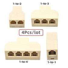 4 Pack Telephone Splitter,RJ11 6P2C/6P4C Adapter Support Lossless Transmission picture