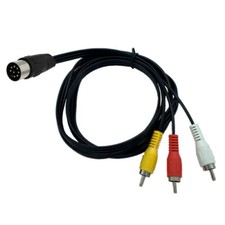 6FT TV AV Audio Video 8Pin DIN 3 RCA Composite Cable Audio Adapter picture