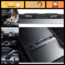 USB Hub for Tesla Model Y & Model 3, Center Console Dock with Dual Charging Cabl picture