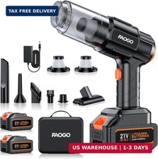 Car Vacuum Portable Cordless, 50000Pa High Power Brushless Motor, Rechargeable H picture