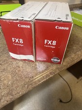 2 PACK - Genuine Canon FX-8 Black Toner Cartridge. New Sealed Box picture
