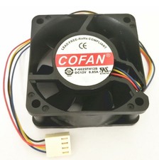 COFAN F-6025FH12B 60x60x25mm 12V 6600PRM 38.99CFM 6025 Black 4-Pin PWM Case Fan picture
