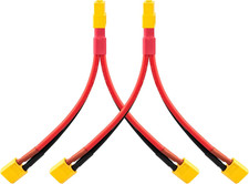 XT60 Y Splitter Cable, 12AWG 6.5Inches 1 Female to 2 Male Parallel Connector picture
