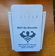 Wireless Mini Router WiFi Repeater 300Mbps 2.4GHz RJ-45 LAN Port White picture