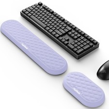 TopMade Upgraded Wider Wrist Rest Set, Soft Memory Foam Full Size, Purple Set picture