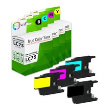 4Pk TCT LC75 LC75BK LC75C LC75M LC75Y HY For Brother MFC-J430W J825DW Comp Ink picture