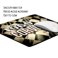 1969 Corvette Stingray Racing Checkered Flag Design Mouse Pad picture