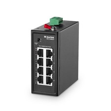 MokerLink 8 Port PoE Industrial Din Rail Switch,8 PoE+ IEEE802.3af/at,10/100Mbps picture