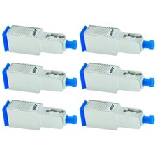 6 Pcs 2dB SC UPC Connector Fiber Optic Optical Single Mode Attenuator Metal Blue picture