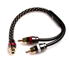 Audio Cables Digital Coaxial 6inch RCA Female to 2-RCA Male Splitter Adapter picture
