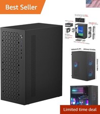 Durable Mini PC Case for Micro ATX and ITX Motherboards - Black Stainless Steel picture